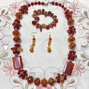 ✨ BOHO Australian Made Natural Stone Jewelry Set